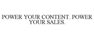 POWER YOUR CONTENT. POWER YOUR SALES.