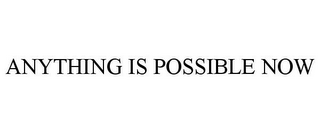 ANYTHING IS POSSIBLE NOW