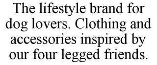 THE LIFESTYLE BRAND FOR DOG LOVERS. CLOTHING AND ACCESSORIES INSPIRED BY OUR FOUR LEGGED FRIENDS.