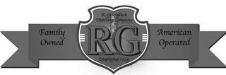 RG R. GRIESEDIECK DISTILLING COMPANY ESTABLISHED 2014 FAMILY OWNED AMERICAN OPERATED