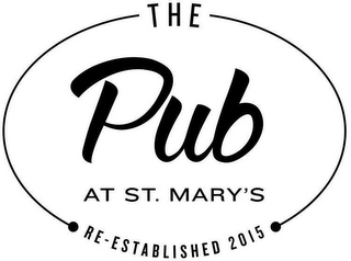 THE PUB AT ST. MARY'S RE-ESTABISHED 2015