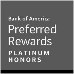 BANK OF AMERICA PREFERRED REWARDS PLATINUM HONORS