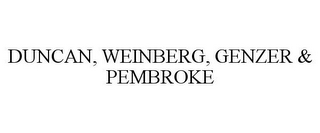 DUNCAN, WEINBERG, GENZER & PEMBROKE