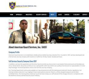 HOME APPROACH INDUSTRIES SECURITY SERVICES ABOUT QUOTE CAREERS IT SECURITY AMERICAN GUARD SERVICES, INC.