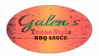 GALEN'S TEXAS STYLE BBQ SAUCE