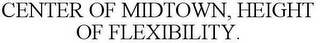 CENTER OF MIDTOWN, HEIGHT OF FLEXIBILITY.