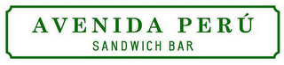 AVENIDA PERÚ SANDWICH BAR