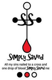 SS SIMPLY SAVED ALL MY SINS NAILED TO A CROSS AND ONE DROP OF BLOOD SIMPLY SAVED ME