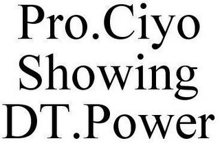 PRO.CIYO SHOWING DT.POWER