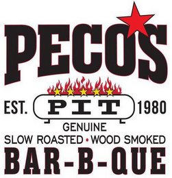 PECOS PIT EST. 1980 GENUINE SLOW ROASTED WOOD SMOKED BAR-B-QUE