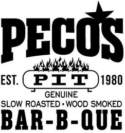 PECOS PIT EST. 1980 GENUINE SLOW ROASTED WOOD SMOKED BAR-B-QUE