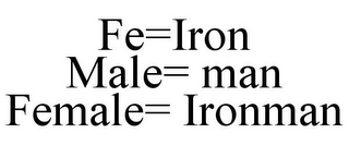 FE=IRON MALE= MAN FEMALE= IRONMAN