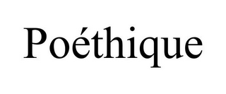 POÉTHIQUE
