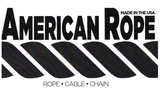 AMERICAN ROPE MADE IN THE USA ROPE CABLE CHAIN