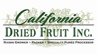 CALIFORNIA DRIED FRUIT INC. RAISIN GROWER PACKER SPECIALTY PURÉE PROCESSOR