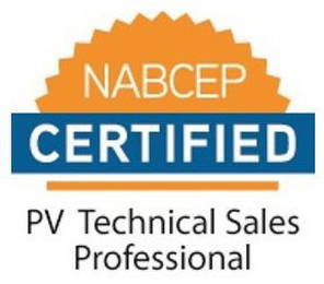 NABCEP CERTIFIED PV TECHNICAL SALES PROFESSIONAL