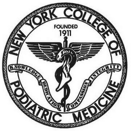 NEW YORK COLLEGE OF PODIATRIC MEDICINE FOUNDED 1911 KNOWLEDGE DEDICATION COMPASSION INTEGRITY