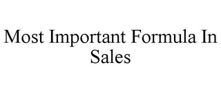 MOST IMPORTANT FORMULA IN SALES