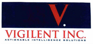 V VIGILENT INC. ACTIONABLE INTELLIGENCESOLUTIONS