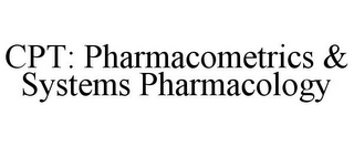 CPT: PHARMACOMETRICS & SYSTEMS PHARMACOLOGY