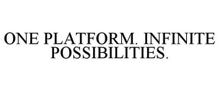 ONE PLATFORM. INFINITE POSSIBILITIES.