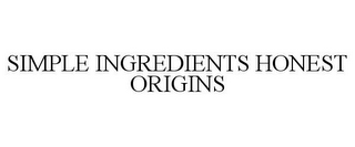 SIMPLE INGREDIENTS HONEST ORIGINS