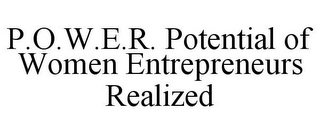 P.O.W.E.R. POTENTIAL OF WOMEN ENTREPRENEURS REALIZED