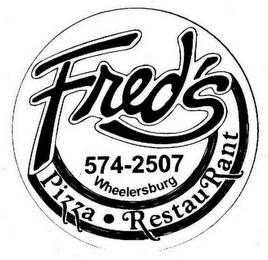 FRED'S PIZZA RESTAURANT WHEELERSBURG 574-2507