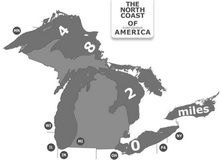 THE NORTH COAST OF CONTIGUOUS AMERICA MN WI IL IN MI OH PA NY 4 8 2 0 MILES