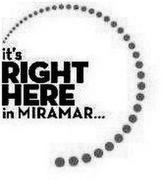 IT'S RIGHT HERE IN MIRAMAR...