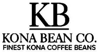 KB KONA BEAN CO. FINEST KONA COFFEE BEANS