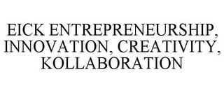 EICK ENTREPRENEURSHIP, INNOVATION, CREATIVITY, KOLLABORATION