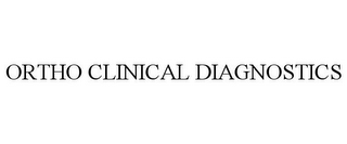 ORTHO CLINICAL DIAGNOSTICS