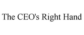 THE CEO'S RIGHT HAND