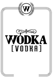 W WODKA VODKA