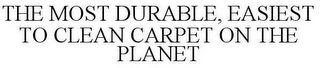 THE MOST DURABLE, EASIEST TO CLEAN CARPET ON THE PLANET