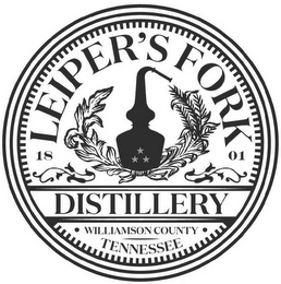 LEIPER'S FORK DISTILLERY 1801 WILLIAMSON COUNTY TENNESSEE