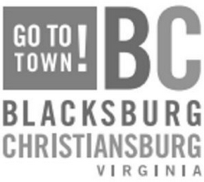 GO TO TOWN! BC BLACKSBURG CHRISTIANSBURG VIRGINIA
