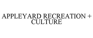 APPLEYARD RECREATION + CULTURE