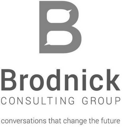 B BRODNICK CONSULTING GROUP CONVERSATIONS THAT CHANGE THE FUTURE