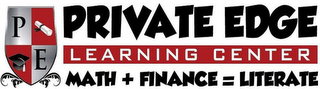 P E PRIVATE EDGE LEARNING CENTER MATH +FINANCE = LITERATE