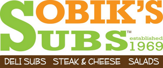 SOBIK'S UBS DELI SUBS STEAK & CHEESE SALADS ESTABLISHED 1969