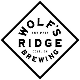 WOLF'S RIDGE BREWING EST. 2013 COLS. OH