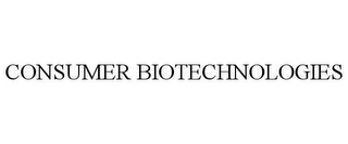 CONSUMER BIOTECHNOLOGIES