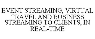 EVENT STREAMING, VIRTUAL TRAVEL AND BUSINESS STREAMING TO CLIENTS, IN REAL-TIME