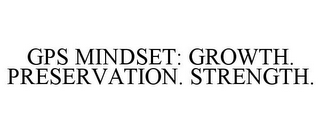 GPS MINDSET: GROWTH. PRESERVATION. STRENGTH.