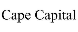 CAPE CAPITAL