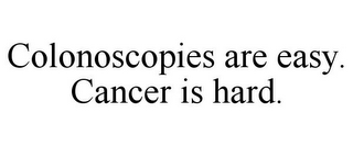 COLONOSCOPIES ARE EASY. CANCER IS HARD.