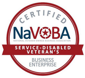 CERTIFIED NAVOBA NATIONAL VETERAN-OWNEDBUSINESS ASSOCIATION SERVICE-DISABLED VETERAN'S BUSINESS ENTERPRISE