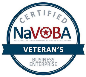 CERTIFIED NAVOBA NATIONAL VETERAN-OWNEDBUSINESS ASSOCIATION VETERAN'S BUSINESS ENTERPRISE